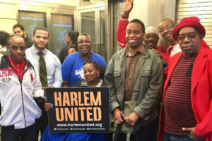 Harlem United clients at the Apollo Theater presidential debate viewing party